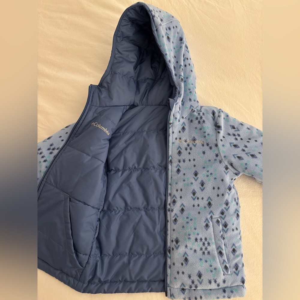 Columbia Girls Reversible Hooded Skylar JacketBlue Size XXS 4/5